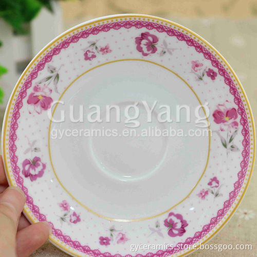 CE EU CIQ EEC FDA LFGB Certificates Porcelain Saucer For Hotel,Restaurant,Home,Dinner,Etc